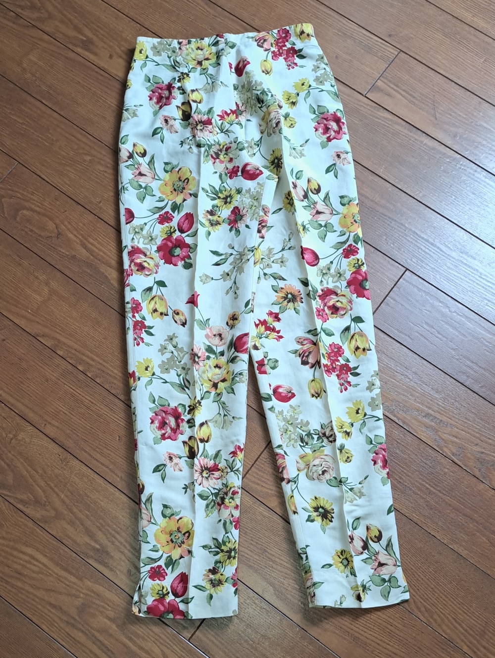 MAX&Co. Active Floral Linen Blend Trousers IT 42 US 2 Made in Italy - Picture 2 of 11